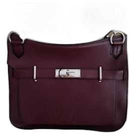 Borsa a tracolla Hermès Jypsiere in pelle bordeaux