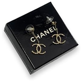 CHANEL Crystal CC Tropfenohrringe