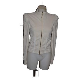 Chaqueta Patrizia Pepe de algodón beige con cremallera Talla 42