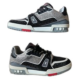 Sneakers Louis Vuitton Strass Nero Grigio