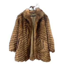 Fox fur coat brown - Autre Marque
