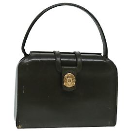 Céline CELINE Handtasche aus Leder in Grün Gold Auth 92104