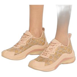 nuove sneakers da corsa Gucci GG taglia 40,5 con cristalli decorativi su rete