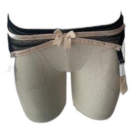 Liguero Agent Provocateur de encaje negro y rosa