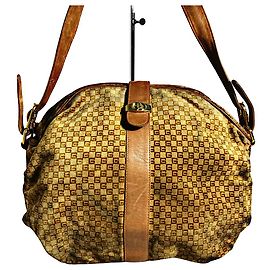 Sac à épaule en suède monogramme GG vintage authentique avec rayures Gucci