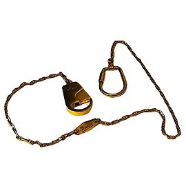 Authentic Vintage Gucci Rare 1950’s G Gucci Engraved Gold Plated Long Key Chain