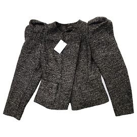 Jaqueta Isabel Marant Cinza Escuro Lã e Alpaca Tamanho 40