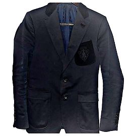 Authentisches Gucci Tom Ford Runway Cut & Sew Wappenemblem Blazer