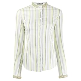 Camisa de algodón a rayas Dolce & Gabbana