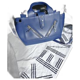 Borsa a mano Kenzo Kalifornia in pelle blu navy