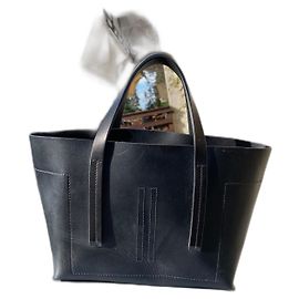 Rick Owens Black Leather Handbag