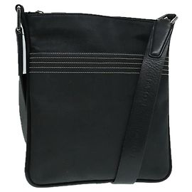 LOEWE Borsa a Spalla Anagram Pelle Nera Argento Auth bs18478