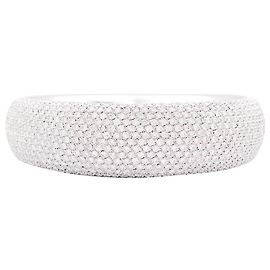 inconnue Bracciale rigido in oro bianco, pavé di diamanti.