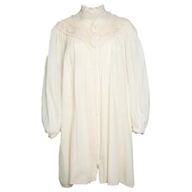 Vestido mini de puntos Forte Forte con detalles de ganchillo