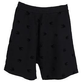 Shorts Mini Swallow Dart in cotone nero di McQ di Alexander McQueen