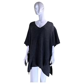 Kaftan Loisa Rabens Saloner Poncho Grigio - Autre Marque