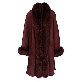 Autre Marque A.N.G.E.L.O. Vintage Cult Abrigo de piel de cordero burdeos