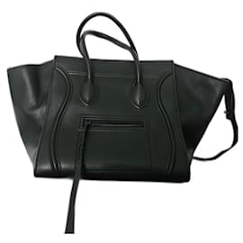 Céline Phantom Tasche aus schwarzem Leder