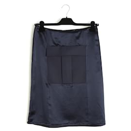 Céline 2010 Falda FR40 Phoebe Philo Falda Ejército Marina UK12 US10 Celine