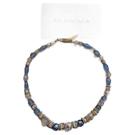 Collana Balenciaga Perle di Cristallo Dorate