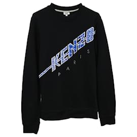 Kenzo Logo Sweatshirt aus schwarzer Baumwolle
