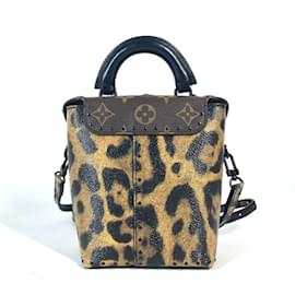 Borsa a tracolla Louis Vuitton Monogram Reverse Leopardo