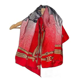 Authentisches Vintage Gucci Seidenschal mit seltenem equestrian GG-Motiv