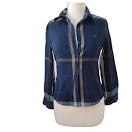 Camisa Burberry Brit de algodón azul oscuro M