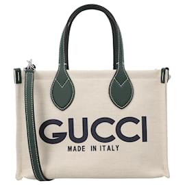 Gucci kleine Tragetasche mit Gucci-Druck in Grün