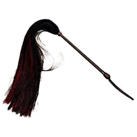 Echter seltener Vintage Gucci Web gefärbter Ponyhaar-Peitsche