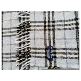 Écharpe Burberry Check en cachemire bleu clair