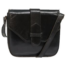 Borsa a spalla SAINT LAURENT in pelle nera argento autentica bs18524