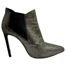 Saint Laurent Stivaletto SL "Parigi" in argento e nero