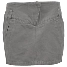 Falda lápiz IRO Mini en algodón gris - Iro