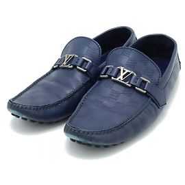 Scarpe da guida Louis Vuitton Hockenheim Mocassini in Pelle Blu