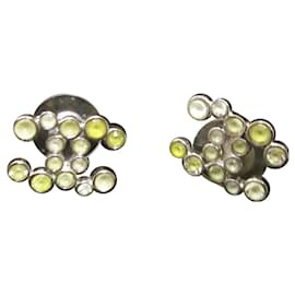 Orecchini Chanel Classic CC Cristal Argento