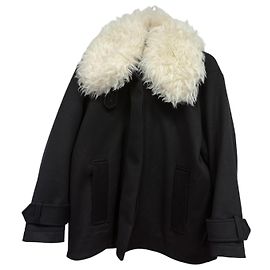 Stella Mc Cartney Abrigo Stella McCartney de lana negro y blanco