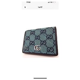 Billetera compacta bi-fold Gucci GG Jaquard
