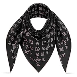 Louis Vuitton Mahina Monogramm Seidenschal Schwarz