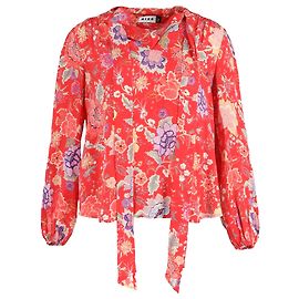 Autre Marque Blusa Rixo Azra en viscosa roja
