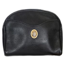 Borsa a tracolla Christian Dior in pelle di vitello nera