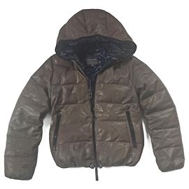 Duvetica Daunenjacke aus Leder Beige