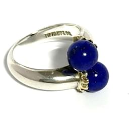 Tiffany & Co Anello combinato in lapislazzuli argento oro per donne Tiffany