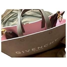Givenchy G-Tote Tasche medium rosa grau Baumwolle