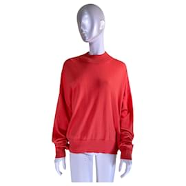 & Other Stories Pullover Orange Koralle Baumwolle Wolle L