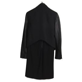 Helmut Lang Rockanzug aus Wolle Schwarz
