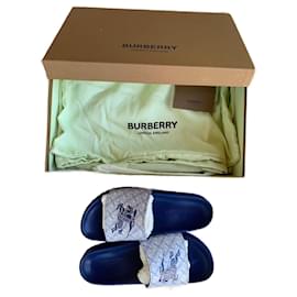 Infradito Burberry monogramma londinese Blu