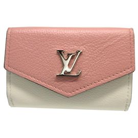 Portafoglio Lock M63978 in pelle rosa Louis Vuitton