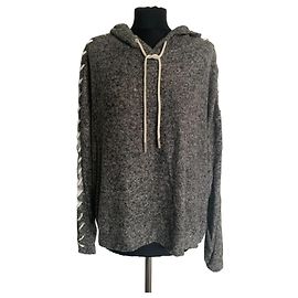 The Kooples Sport Grauer Fleece Hoodie Sweatshirt