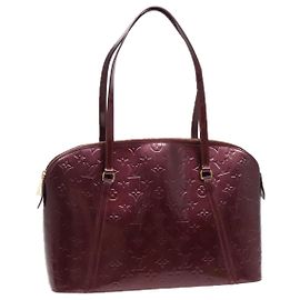 LOUIS VUITTON Monogram Vernis Avalon borsa a mano con zip Amarante M91594 LV Auth mr482